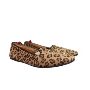 Abound Shoes Womens 5.5 Flats Fashion Slip On Leopard Print Embroidered Slipper